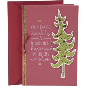 Hallmark Romantic Christmas Card for Husband, Wife, Boyfriend, Girlfriend (I Love You)(Woman I Love  Christmas Tree)