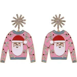Hallmark Santa Ugly Sweater Earrings
