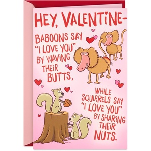 Hallmark Shoebox Funny Anti-Valentines Day Card (Cat Hairball)(Animal Love)