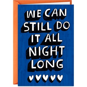 Hallmark Shoebox Funny Love Card (All Night Long) for Anniversary, Romantic Birthday, Just Because and More(All Night Long)