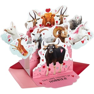 Hallmark Shoebox Funny Love Card (All Night Long) for Anniversary, Romantic Birthday, Just Because and More(Pop Up  Horny Animals)