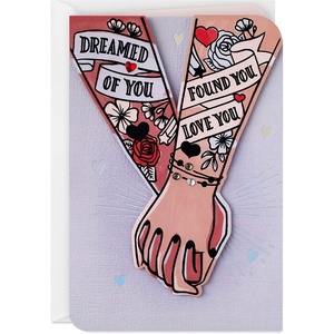 Hallmark Shoebox Funny Love Card for Adults (Got Your Attention) for Valentine’s Day, Anniversary(Tattoos)