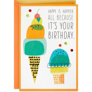 Hallmark Signature Birthday Card (Candle Bundle)(Ice Cream)