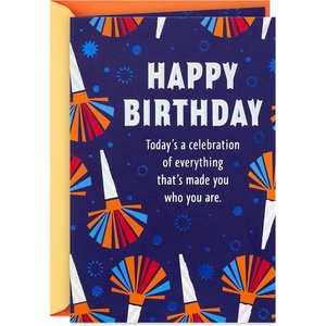 Hallmark Signature Birthday Card (Happy Sprinkles)(Party Blowers)
