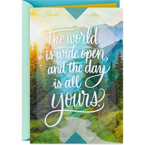 Hallmark Signature Birthday Card for Him (Football) (599RZH1076)(The Day Is All Yours)