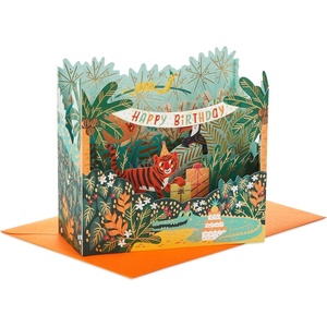 Hallmark Signature Birthday Card for Kids (Zebra, One of a Kind)(Jungle Animals)