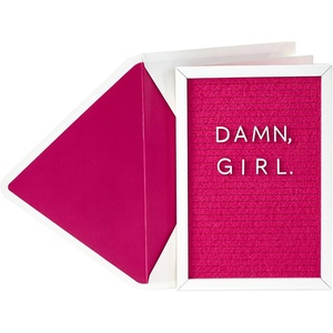 Hallmark Signature Birthday Card for Women (Damn, Girl Letter Board)(Damn  Girl Letter Board)