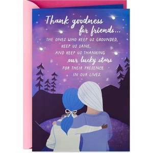 Hallmark Signature Birthday Card for Women (Damn, Girl Letter Board)(Thank Goodness for Friends)
