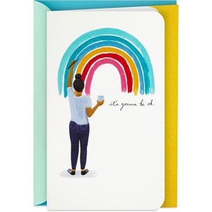 Hallmark Signature Blank Card (Accordion Fold Flowers Display) for Birthday, Thinking of You, Thank You, Anniversary, All Occasion(Gonna Be OK)