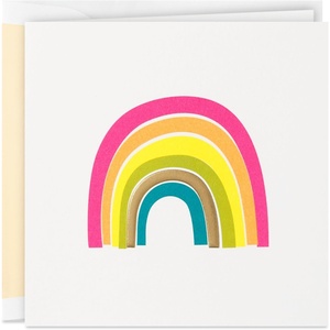 Hallmark Signature Blank Card (Accordion Fold Flowers Display) for Birthday, Thinking of You, Thank You, Anniversary, All Occasion(Rainbow)