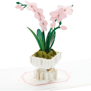 Hallmark Signature Blank Card (Greenhouse Die-Cut) for Thinking of You, Encouragement, Birthday, Thank You, All Occasion(Pop Up  Orchid)