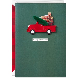 Hallmark Signature Christmas Card (Red Truck)(Red Truck Card)