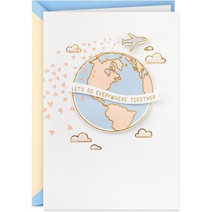 Hallmark Signature Love Card (Let’s Go Everywhere Together) for Anniversary, Romantic Birthday, Sweetest Day(Let’s Go Everywhere)
