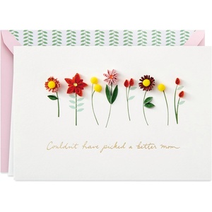 Hallmark Signature Mothers Day Card (Quilled Flowers, Couldn’t Have Picked a Better Mom) (899MBC1009)(Couldn’t Have Picked A Better Mom)