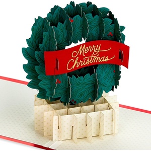 Hallmark Signature Paper Wonder Pop Up Christmas Card (Classic Wreath)(Classic Wreath Pop Up)