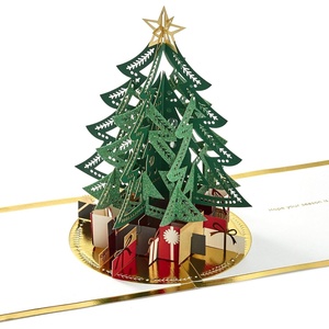 Hallmark Signature Paper Wonder Pop Up Christmas Card (Santa and His Reindeer)(Christmas Tree Pop Up)