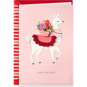 Hallmark Signature Valentine’s Day Card (Llama Llove)(Llama Love)