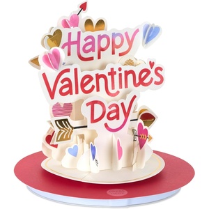 Hallmark Spinning Valentines Day Pop Up Card with Music (Hearts and Arrows) Paper Wonder 3D Card for Husband, Wife, Boyfriend, Girlfriend, Teens(Happy Valentine’s Day)