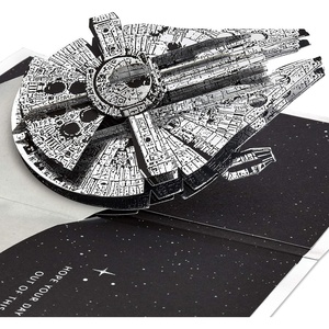 Hallmark Star Wars Father’s Day Pop Up Card (3D Millennium Falcon, May the 4th) for Dad, Husband, Son, Star Wars Fan, Birthday Card for Him(Pop Up  Star Wars)