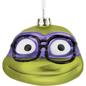Hallmark Teenage Mutant Ninja Turtles: Mutant Mayhem Raphael Christmas Ornament, Blown Glass(Donatello)
