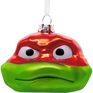 Hallmark Teenage Mutant Ninja Turtles: Mutant Mayhem Raphael Christmas Ornament, Blown Glass(Raphael Head)