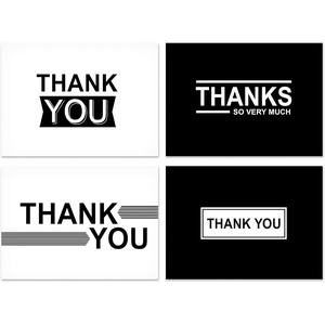 Hallmark Thank You Cards Assortment, Black and White Thanks (48 Cards with Envelopes for All Occasions)(Black & White Thanks)