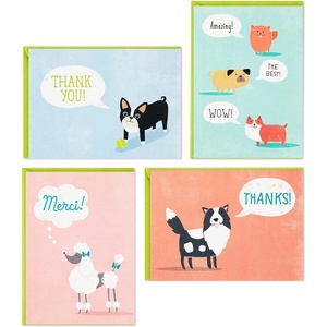 Hallmark Thank You Cards Assortment, Colorful Thanks (48 Cards with Envelopes) for Graduation, Birthday, Bridal Showers and More(Cute Dogs)