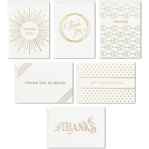 Hallmark Thank You Cards Assortment, Gold Foil (120 Thank You Notes with Envelopes for Wedding, Bridal Shower, Baby Shower, Business, Graduation)