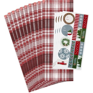 Hallmark Tissue Paper with Stickers (10 Sheets of Tissue, 4 Sheets of Stickers) for Valentine’s Day, Birthdays, Winter Celebrations(Plaid)