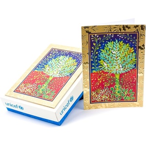 Hallmark UNICEF Boxed Christmas Cards, Peaceful Holly Tree (20 Cards and 21 Envelopes) (1XPX2032)(Holly Tree)