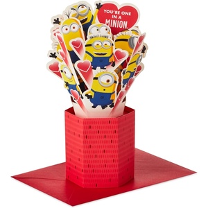 Hallmark Valentine’s Day Pop Up Card (Love You A Bunch) Signature Paper Wonder 3D Card for Kids, Spouse, Friend, Grandparent(One in a Minion)