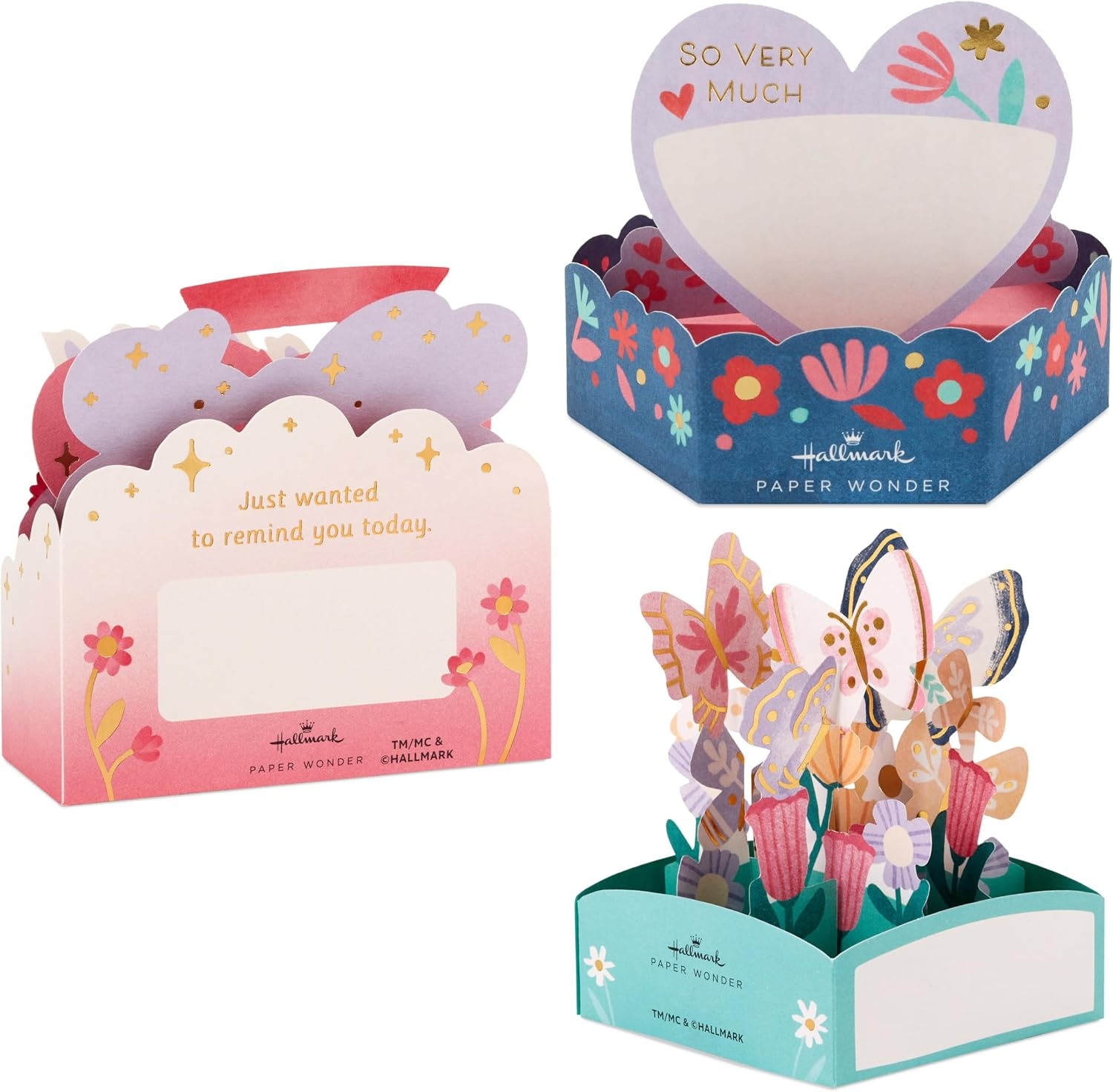 image:imageHallmark Paper Wonder Mothers Day Pop Up Cards Assorted Pack of 3 Mini 3D Cards Amazing MomMini Assorted Pop Ups 3 Cards with Envelopes