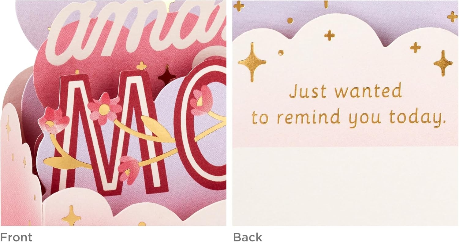 image:imageHallmark Paper Wonder Mothers Day Pop Up Cards Assorted Pack of 3 Mini 3D Cards Amazing MomMini Assorted Pop Ups 3 Cards with Envelopes
