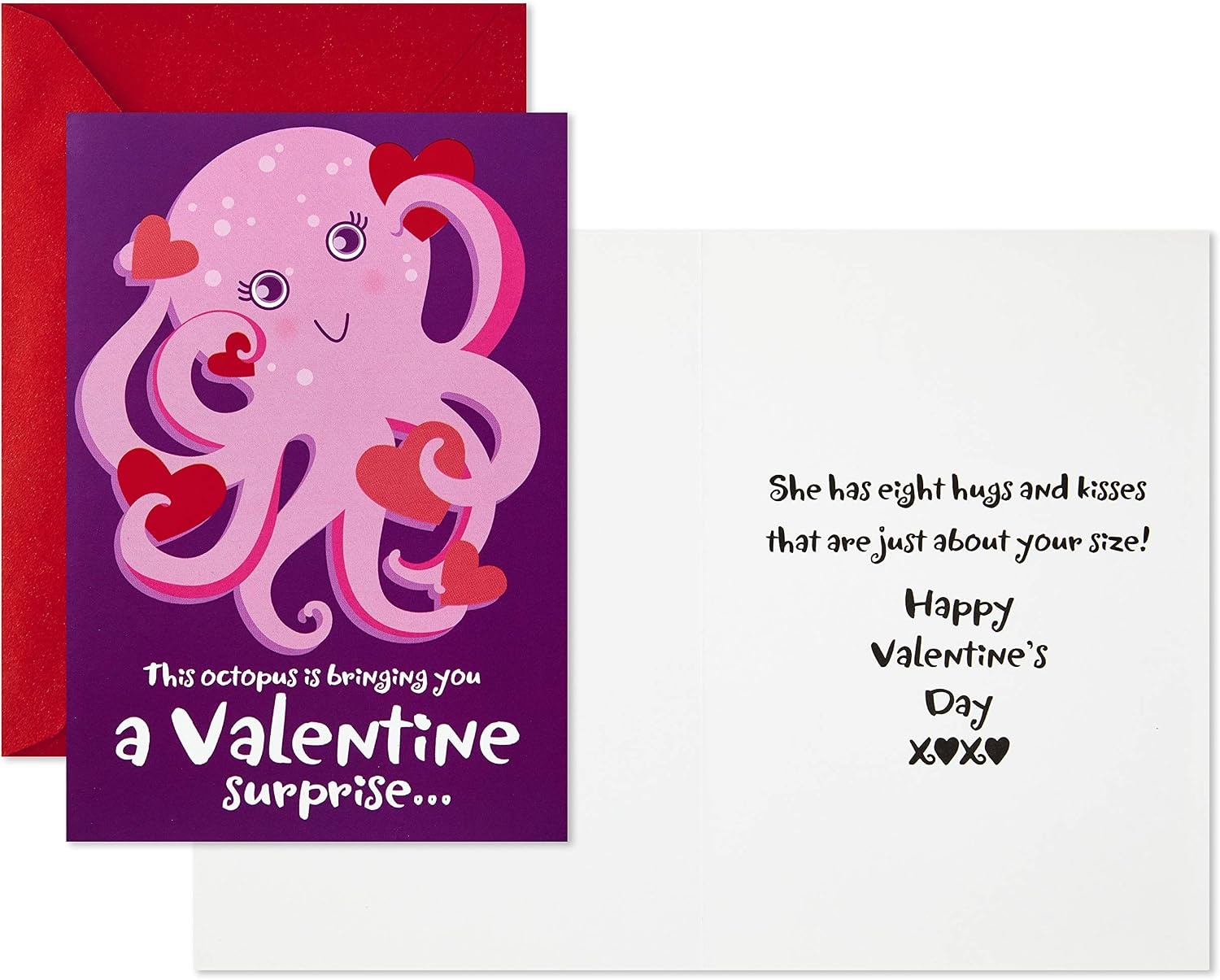 image:imageHallmark Peanuts Valentines Day Cards Pack Snoopy and Woodstock 10 Valentines Day Cards with EnvelopesRedPurple