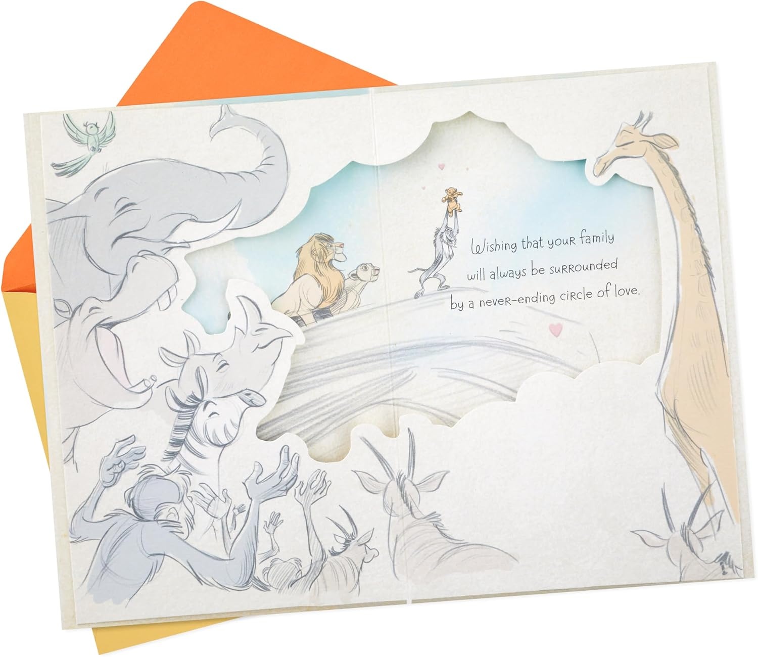 image:imageHallmark Signature Baby Shower Card for New Parents Baby Icons Welcome New Baby Congratulations Gender RevealLion King Baby Simba