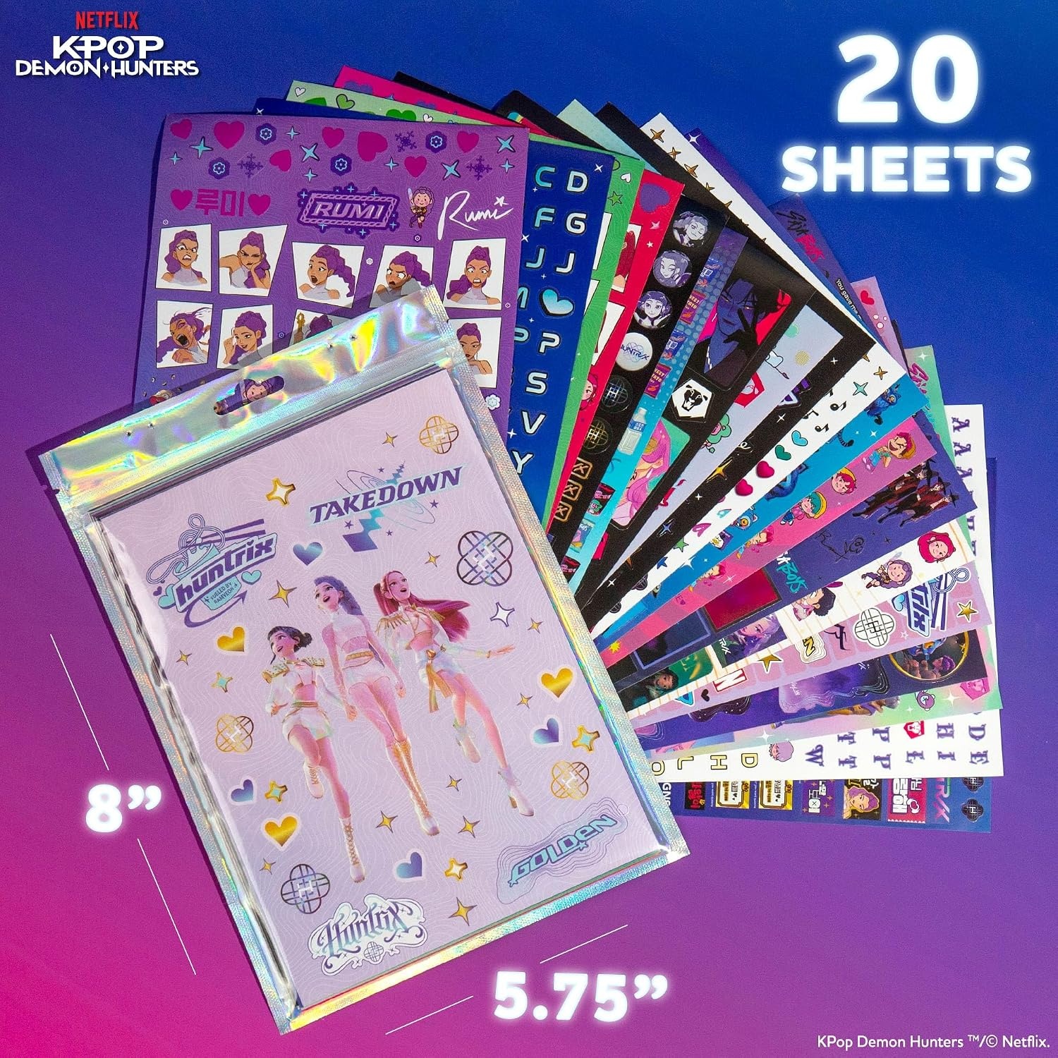 image:imageHorizon Group USA Sticker Book with Large and Small Sizes Kids Stationary for Water Bottle Notebooks and Party Favors Rainbow BriteMulticolor