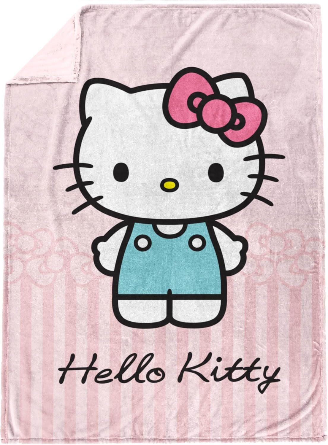 image:imageJay Franco Kids Plush Throw Blanket Soft amp Comfy 50x70 Inches Throw for Couch or Bed Cozy Home Dcor for Living Room amp Bedroom Multi Rainbow BritePink Hello Kitty
