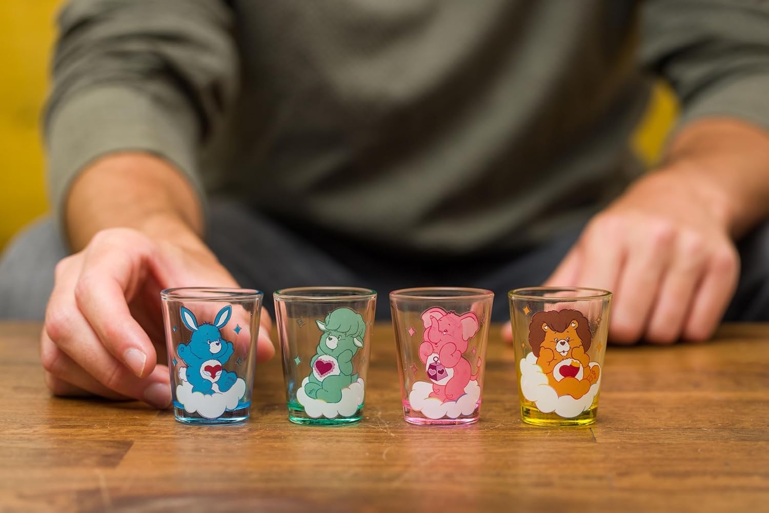 image:imageSilver Buffalo Rainbow Brite 4 Piece Mini Glass Set Featuring Starlite Twink Rainbow Brite and Puppy Brite 15 OuncesCare Bear Cousins