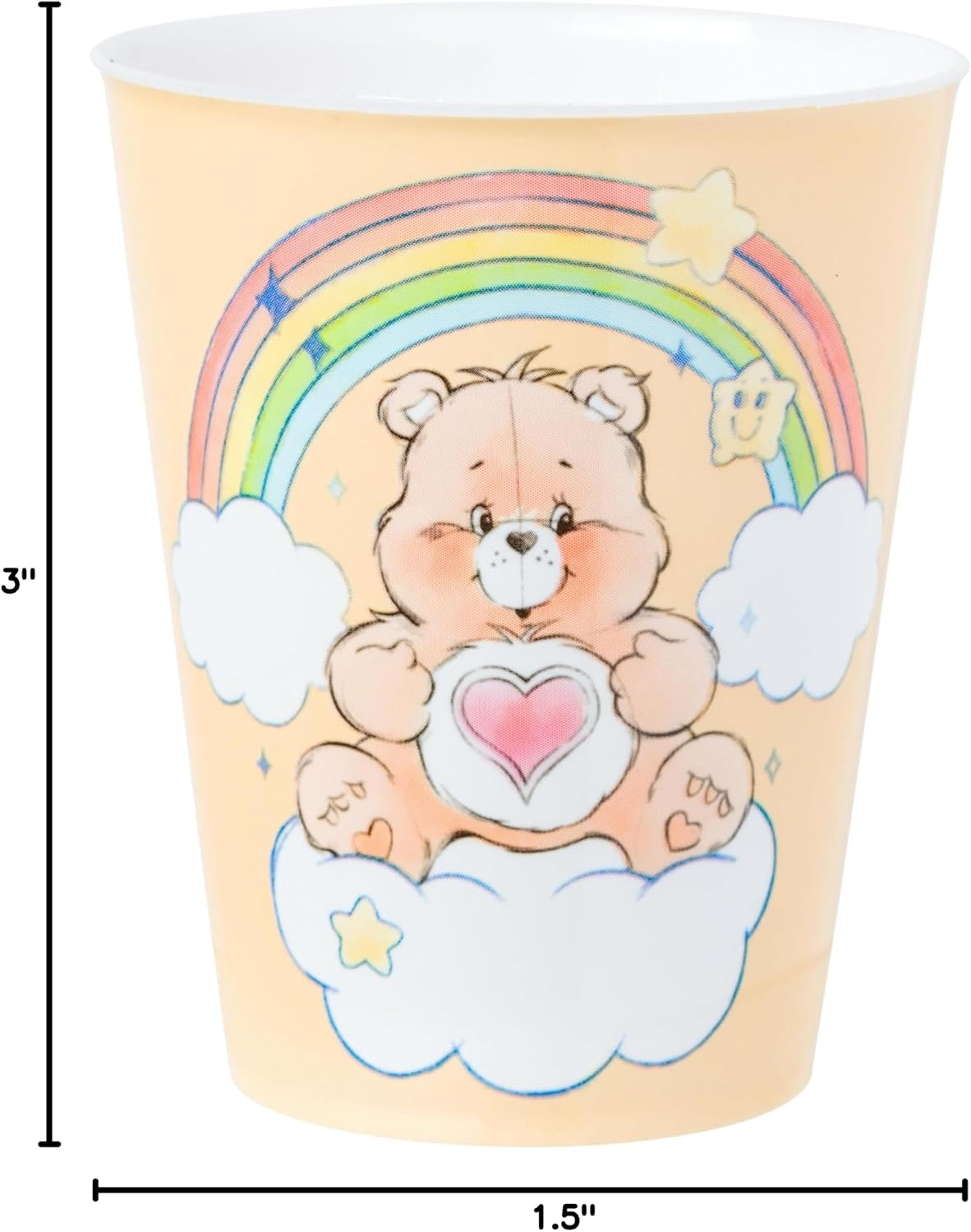 image:imageSilver Buffalo Rainbow Brite 4 Piece Mini Glass Set Featuring Starlite Twink Rainbow Brite and Puppy Brite 15 OuncesCare Bears Rainbow