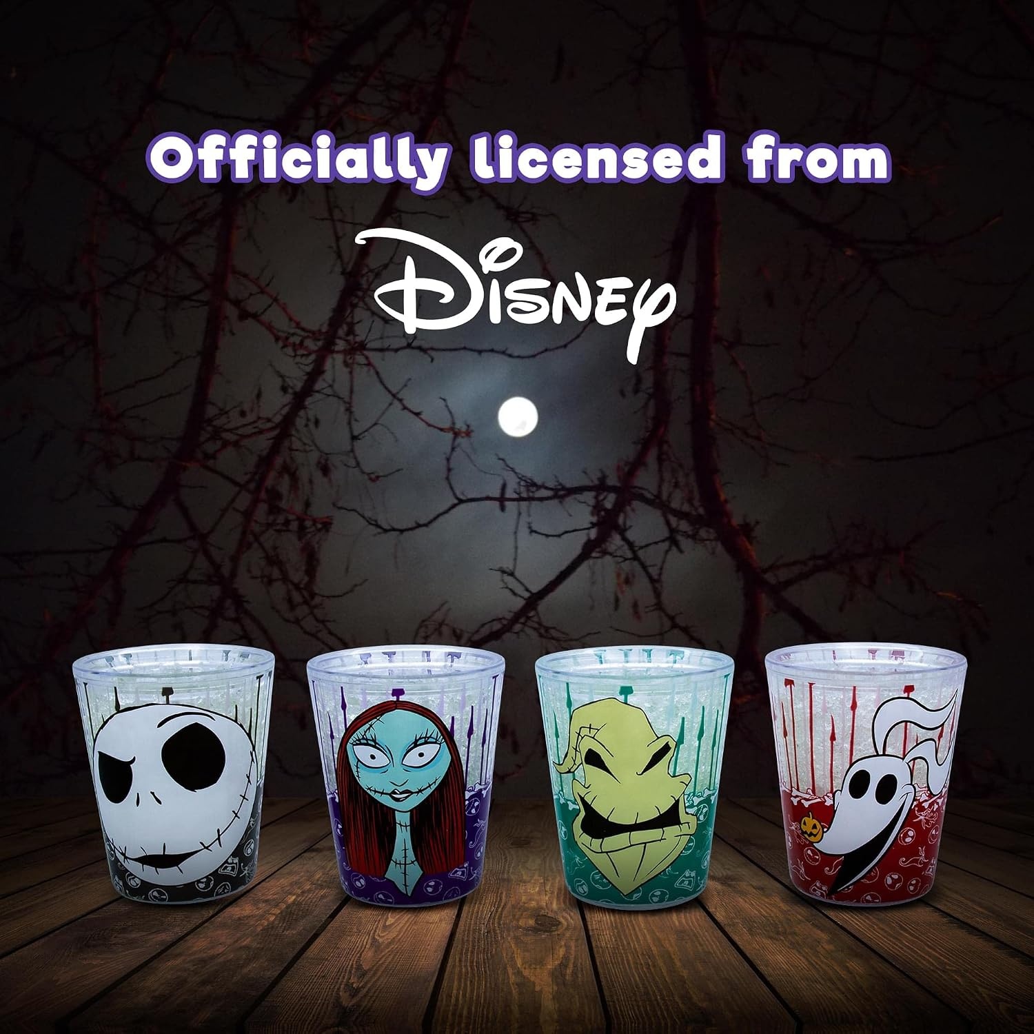 image:imageSilver Buffalo Rainbow Brite 4 Piece Mini Glass Set Featuring Starlite Twink Rainbow Brite and Puppy Brite 15 OuncesDisney The Nightmare Before Christmas