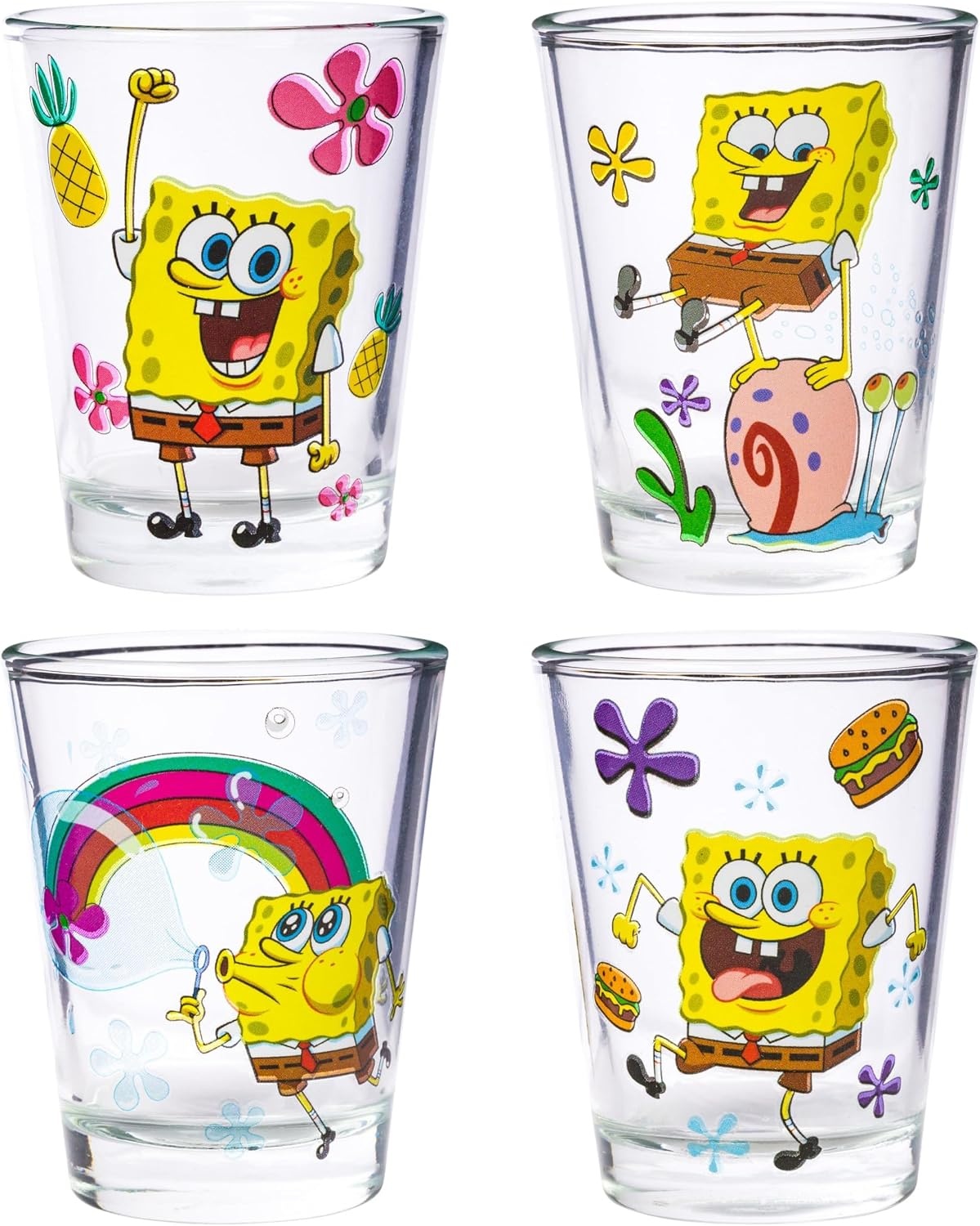 image:imageSilver Buffalo Rainbow Brite 4 Piece Mini Glass Set Featuring Starlite Twink Rainbow Brite and Puppy Brite 15 OuncesSpongebob Squarepants Poses