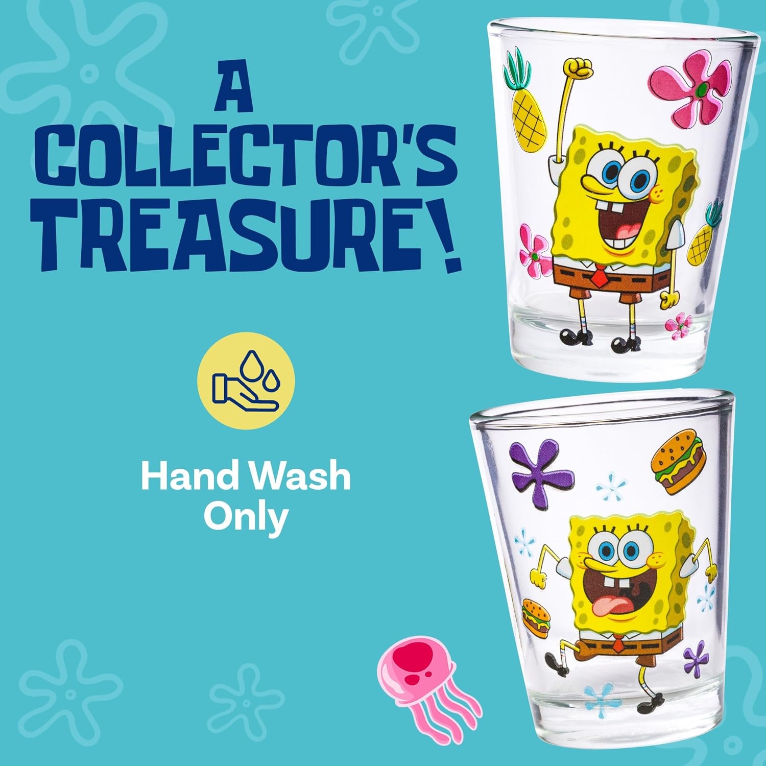 image:imageSilver Buffalo Rainbow Brite 4 Piece Mini Glass Set Featuring Starlite Twink Rainbow Brite and Puppy Brite 15 OuncesSpongebob Squarepants Poses
