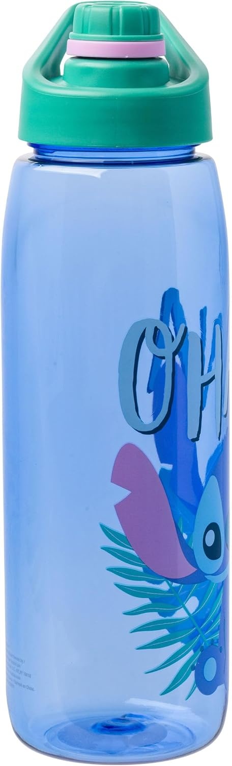 image:imageSilver Buffalo Rainbow Brite Sparkle Water Bottle with Screw Lid Featuring Rainbow Brite and Twink 28 OuncesCute Stitch Ohana