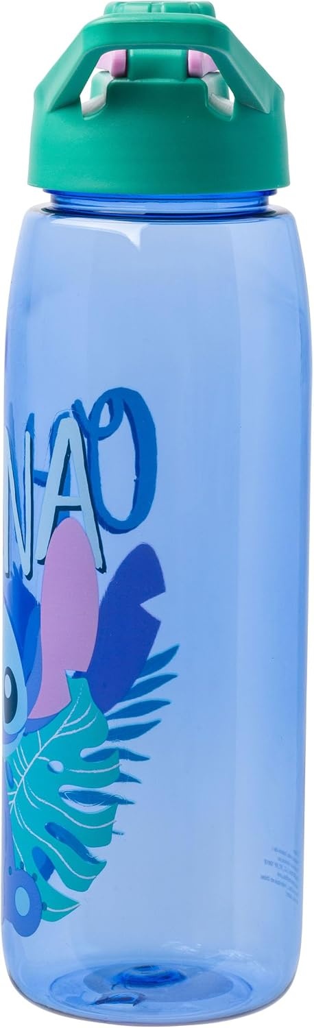 image:imageSilver Buffalo Rainbow Brite Sparkle Water Bottle with Screw Lid Featuring Rainbow Brite and Twink 28 OuncesCute Stitch Ohana