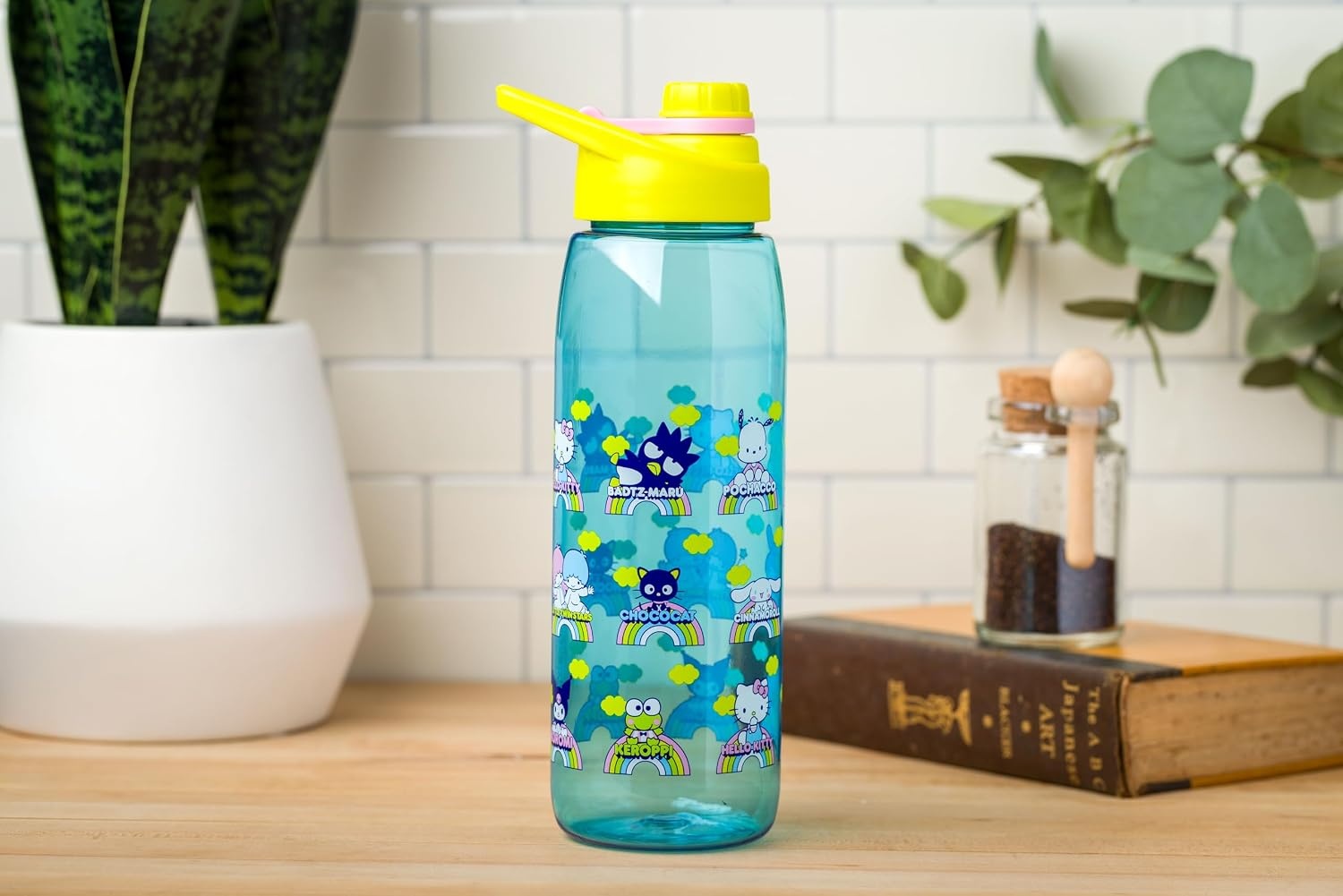 image:imageSilver Buffalo Rainbow Brite Sparkle Water Bottle with Screw Lid Featuring Rainbow Brite and Twink 28 OuncesHello Kitty and Friends Rainbow