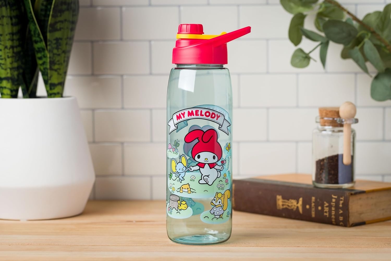 image:imageSilver Buffalo Rainbow Brite Sparkle Water Bottle with Screw Lid Featuring Rainbow Brite and Twink 28 OuncesSanrio My Melody in Meadow