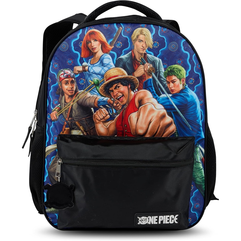 image:imageAI ACCESSORY INNOVATIONS Rainbow Brite Backpack for Girls 16 x 12 x 5 inch School Bag with Laptop PocketOne Piece Backpack for Boys  Girls  School Bag Featuring Monkey D Luffy and the Straw Pirates Character Art  16 Manga Bookbag WJolly Roger Molded Dangle