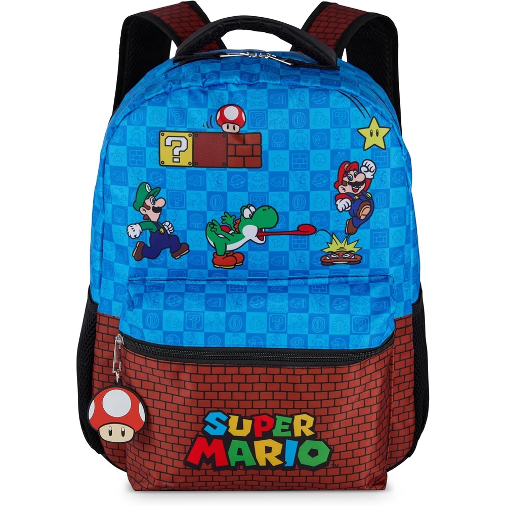 image:imageAI ACCESSORY INNOVATIONS Rainbow Brite Backpack for Girls 16 x 12 x 5 inch School Bag with Laptop PocketSuper Mario Bros