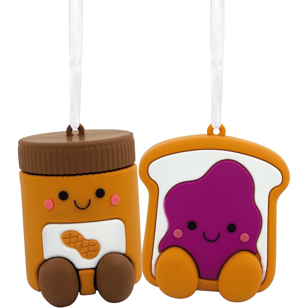 image:imageHallmark Better Together Strawberry and Chocolate Magnetic Christmas Ornaments for Tree Set of 2Peanut Butter  Jelly