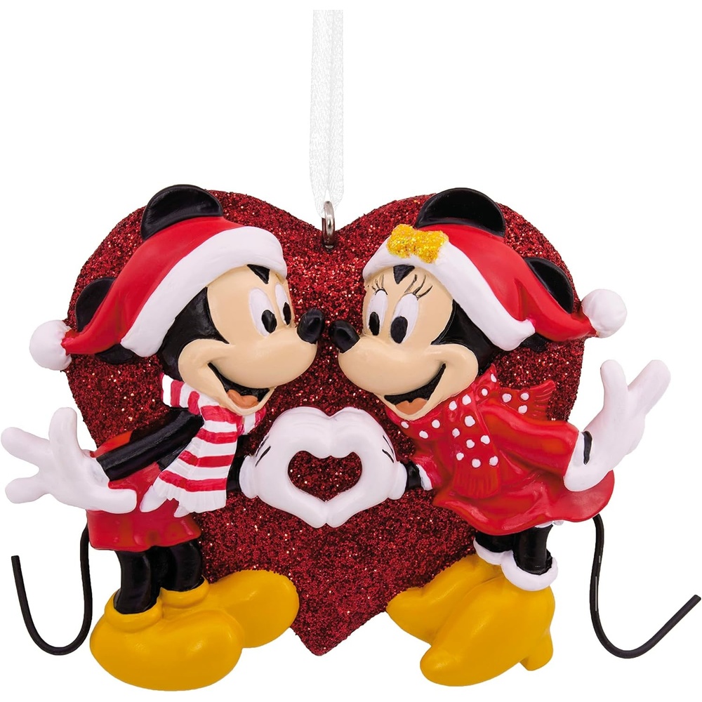 image:imageHallmark Disney Mickey Mouse Icon with Santa Hat Christmas Ornament with LightMickey  Minnie Love